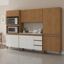 Ver imagem 1 de Cozinha Completa Paris 4 Peças Menu Móveis Freijó/Branco