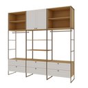 Ver imagem 4 de Closet Casal 2 Portas 6 Gavetas Mdf Savana Branco Fosco