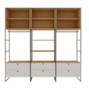 Ver imagem 2 de Closet Casal 2 Portas 6 Gavetas Mdf Savana Branco Fosco