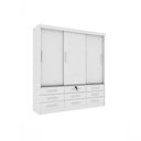 Ver imagem 1 de Guarda Roupa Casal Chicago 3 Portas 9 Gavetas S/espelho Tcil Neve
