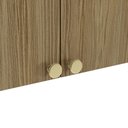 Ver imagem 7 de Cozinha Compacta Modulada 4 Peças com Balcão para Pia sem Tampo 260 x 222cm Botanic Nogueira/Fendi Cinza
