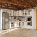 Ver imagem 2 de Cozinha Modulada 12 Peças com Tampo e Cristaleira e Kit Lat Marselha CabeCasa MadeiraOriginals