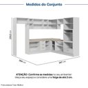 Ver imagem 4 de Cozinha Planejada 12 Peças com Tampo e Cristaleira e Kit Lat Marselha CabeCasa MadeiraOriginals Branco