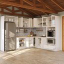 Ver imagem 2 de Cozinha Completa Planejada MDF 12 Peças com Tampo CabeCasa MadeiraOriginals Marselha Branca