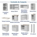 Ver imagem 6 de Cozinha Modulada 12 Peças com Tampo e Cristaleira e Kit Lat Marselha CabeCasa MadeiraOriginals