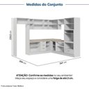 Ver imagem 4 de Cozinha Completa Planejada MDF 12 Peças com Tampo CabeCasa MadeiraOriginals Marselha Branca