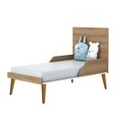 Ver imagem 3 de Berço Mini Cama Theo Retrô Branco Fosco/Mezzo com Pés Amadeirado e Colchão D18 - Reller Móveis