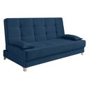 Ver imagem 1 de Sofá Cama Equador 193 cm Encosto Reclinável Veludo Azul Marinho Pés Plástico Cromado - D’Rossis