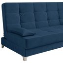 Ver imagem 3 de Sofá Cama Equador 193 cm Encosto Reclinável Veludo Azul Marinho Pés Plástico Cromado - D’Rossis