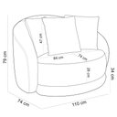 Ver imagem 5 de Kit 02 Poltronas Decorativas para Sala de Estar Base Giratória Witta M03 Veludo Cinza - Lyam Decor