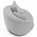 Ver imagem 6 de Kit 02 Poltronas Decorativas para Sala de Estar Base Giratória Witta M03 Veludo Cinza - Lyam Decor