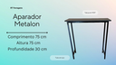Ver imagem 2 de Aparador Stell Prateleira Ferro Industrial Madeira Rustica - Mdf Escuro