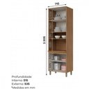 Ver imagem 3 de Paneleiro Torre Quente Henn Requinte 71,5cm 4 Portas Nicho para Forno Puxadores em Alumínio
