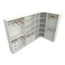 Kit Closet Loja Modulado Armário Colmeia Canto M60 100% Mdf - Branco - 3