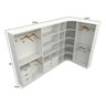 Kit Closet Loja Modulado Armário Colmeia Canto M60 100% Mdf - Branco - 1