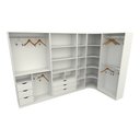 Ver imagem 2 de Kit Closet Loja Modulado Armário Colmeia Canto M60 100% Mdf - Branco