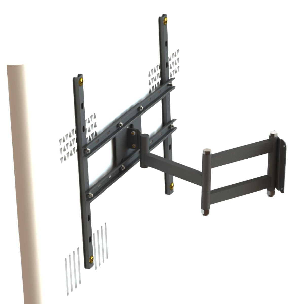 SUPORTE TV 10" a 65" VESA 600X400 4 MOVIMENTOS PRETO - 2