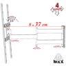 SUPORTE TV 10" a 65" VESA 600X400 4 MOVIMENTOS PRETO - 7
