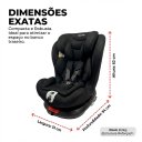 Ver imagem 6 de Cadeira Auto Bebê 0 a 36kg Isofix Rotação 360 Graus Preta Cadeirinha Carro Giratória Grupos 0 1 2 3