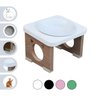 Comedouro Elevado Gato Pet Mdf Branco - Porcelana - 1