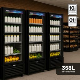 Refrigerador Expositor Vertical Eos 358 Litros Eco Gelo All View Preto Eev350p 220v - 3