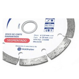 Disco Cor. Diamantado Segmentado 110mm - 14000rpm -dimaestro - 2