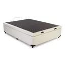 Ver imagem 2 de Cama Box Baú Casal Blindado Sintético Bege