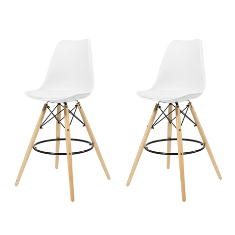 Kit 2 Banquetas Saarinen Estofadas Bancada Bar Bistrô Sala Cozinha Restaurante  - Mercado Cadeiras