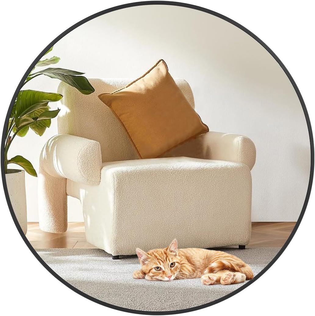 Espelho Redondo com Moldura Preta Iluminado com Led Frio 60cm - 6