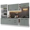 Ver imagem 3 de Armário de Cozinha Completa 290cm Branco/Cinza Agata Madesa 02