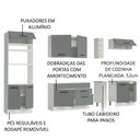 Ver imagem 5 de Armário de Cozinha Completa 290cm Branco/Cinza Agata Madesa 02