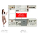 Ver imagem 6 de Armário de Cozinha Completa 290cm Branco/Cinza Agata Madesa 02