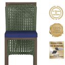 Ver imagem 4 de 8 Banqueta em Alumínio Roma Marrom Corda Náutica Tecido 10