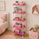 Ver imagem 5 de Estante Organizadora Infantil Armario Quarto Meninas Organiza Brinquedo Urso Roupas Sapatos Pratelei