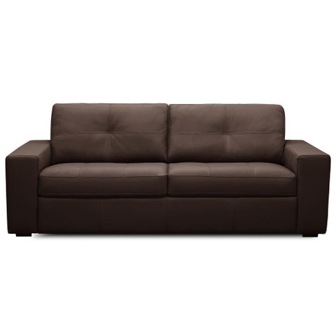 Sofá 2 Lugares para Sala de Estar Living 150cm Vienne L06 Couro Marrom Café - Lyam Decor