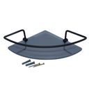 Ver imagem 4 de Kit C/ 2 Porta Shampoo de Canto Preto com Vidro Fumê