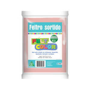 Feltro Feltcolor Liso Rosa - 70cm X 50cm