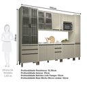 Ver imagem 5 de Cozinha Completa 7 Peças com Espaço Micro-ondas e Tampos 310cm Linea Luciane Móveis