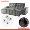 Ver imagem 6 de Sofá Retrátil e Reclinável 230cm 4 Lugares Mônaco 