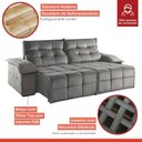 Ver imagem 3 de Sofá Retrátil e Reclinável 230cm 4 Lugares Mônaco 