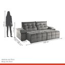 Ver imagem 7 de Sofá Retrátil e Reclinável 230cm 4 Lugares Mônaco 