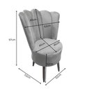 Ver imagem 5 de Cadeira Poltrona Decorativa Pétala Veludo Luxo Premium Pés Retrô Palito Sala e Quarto Vermelho