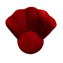 Ver imagem 4 de Cadeira Poltrona Decorativa Pétala Veludo Luxo Premium Pés Retrô Palito Sala e Quarto Vermelho