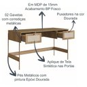 Ver imagem 5 de Escrivaninha 2 Gavetas Palhinha 28931 Linha Oslo Hanover Artesano