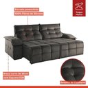 Ver imagem 4 de Sofá Retrátil e Reclinável 230cm 4 Lugares Mônaco 