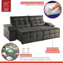 Ver imagem 5 de Sofá Retrátil e Reclinável 230cm 4 Lugares Mônaco 