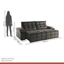 Ver imagem 7 de Sofá Retrátil e Reclinável 230cm 4 Lugares Mônaco 