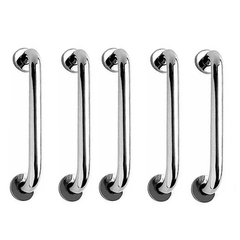 Alça de Apoio Barra 40cm Kit 5 Unidades Inox Cadeirante Acessibilidade Deficiente Banheiro Idoso Seg
