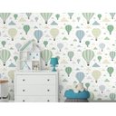 Ver imagem 2 de Papel de Parede Infantil - Balões 2 Arte Destaque 3,50 Metros