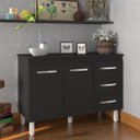 Ver imagem 2 de Tampo Tampão Mdp 15 Mm Mobília Decor para Balcão de 120 Cm Preto